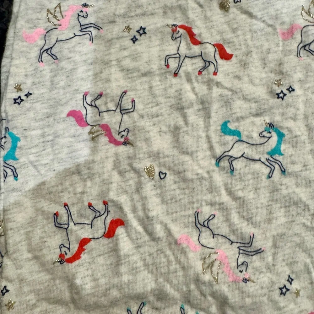 Carter's Gray Unicorn Hoodie with Gold Accents - Picture 3 of 4